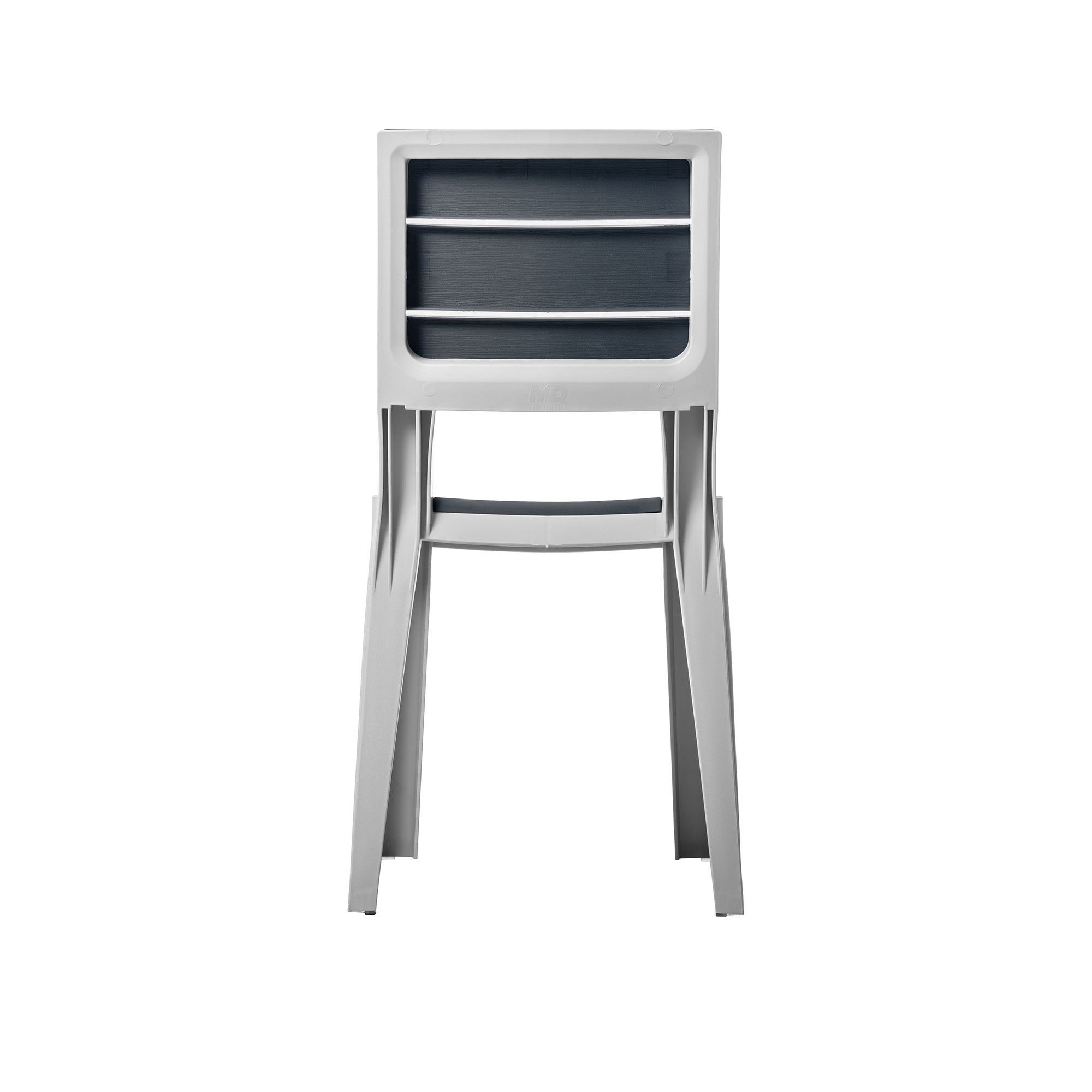 SILLA QRUBBER GRIS EXTERIOR/INTERIOR MADEIRA CUARZO MQ - 7