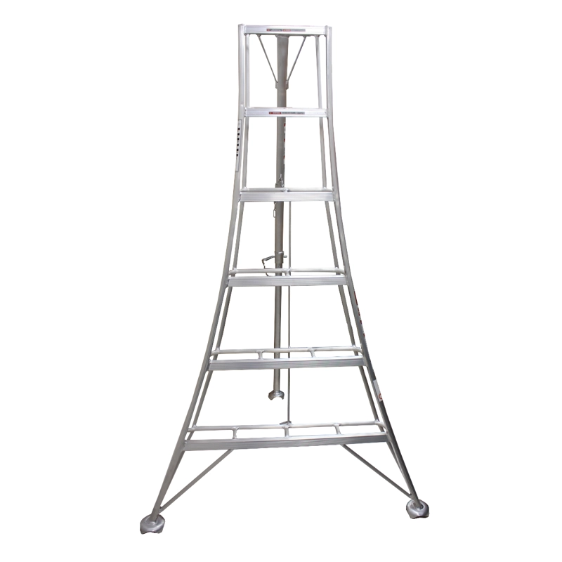 ESCALERA COSECHERA DE  ALUMINIO 1.8MT - 6 PELDAÑOS QRUBBER - 1
