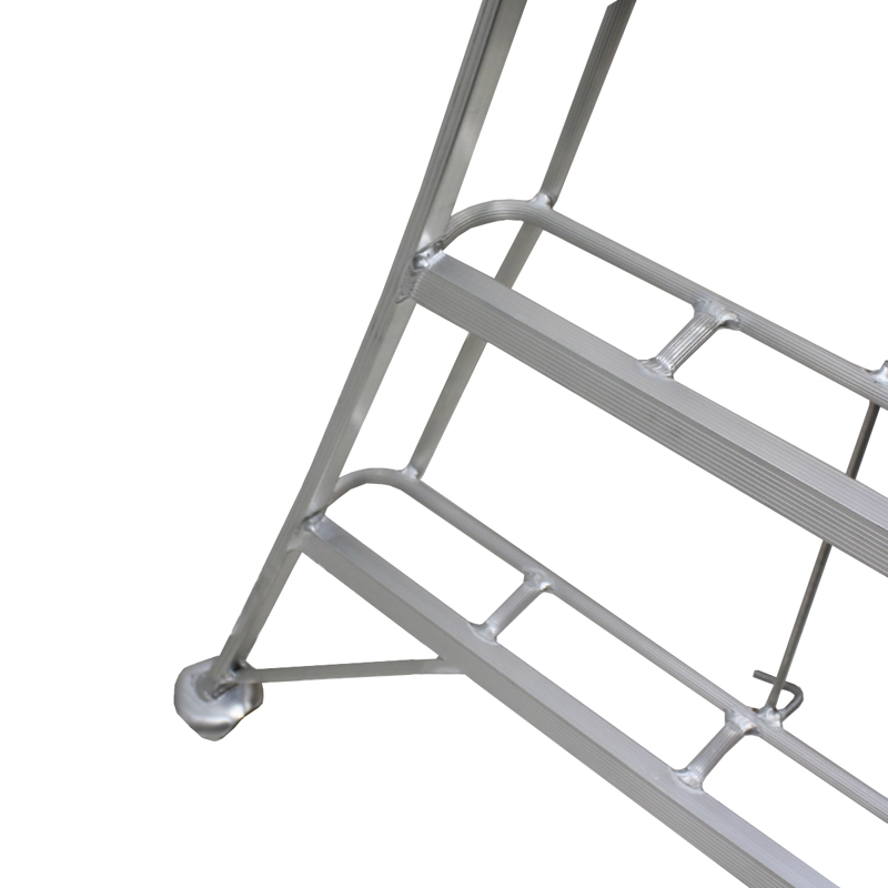 ESCALERA COSECHERA DE  ALUMINIO 1.8MT - 6 PELDAÑOS QRUBBER - 5