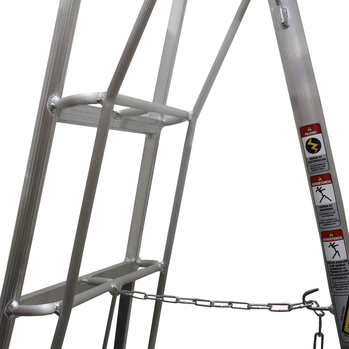 ESCALERA QRUBBER COSECHERA ALUMINIO 2.4MT 8 PELDAÑOS - 5