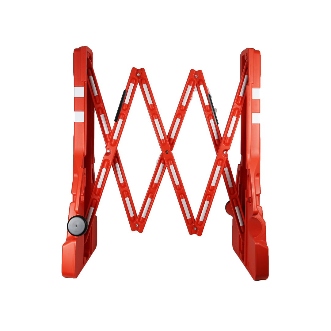 BARRERA VIAL EXPANDIBLE 2,35MT ROJA QRUBBER - 1