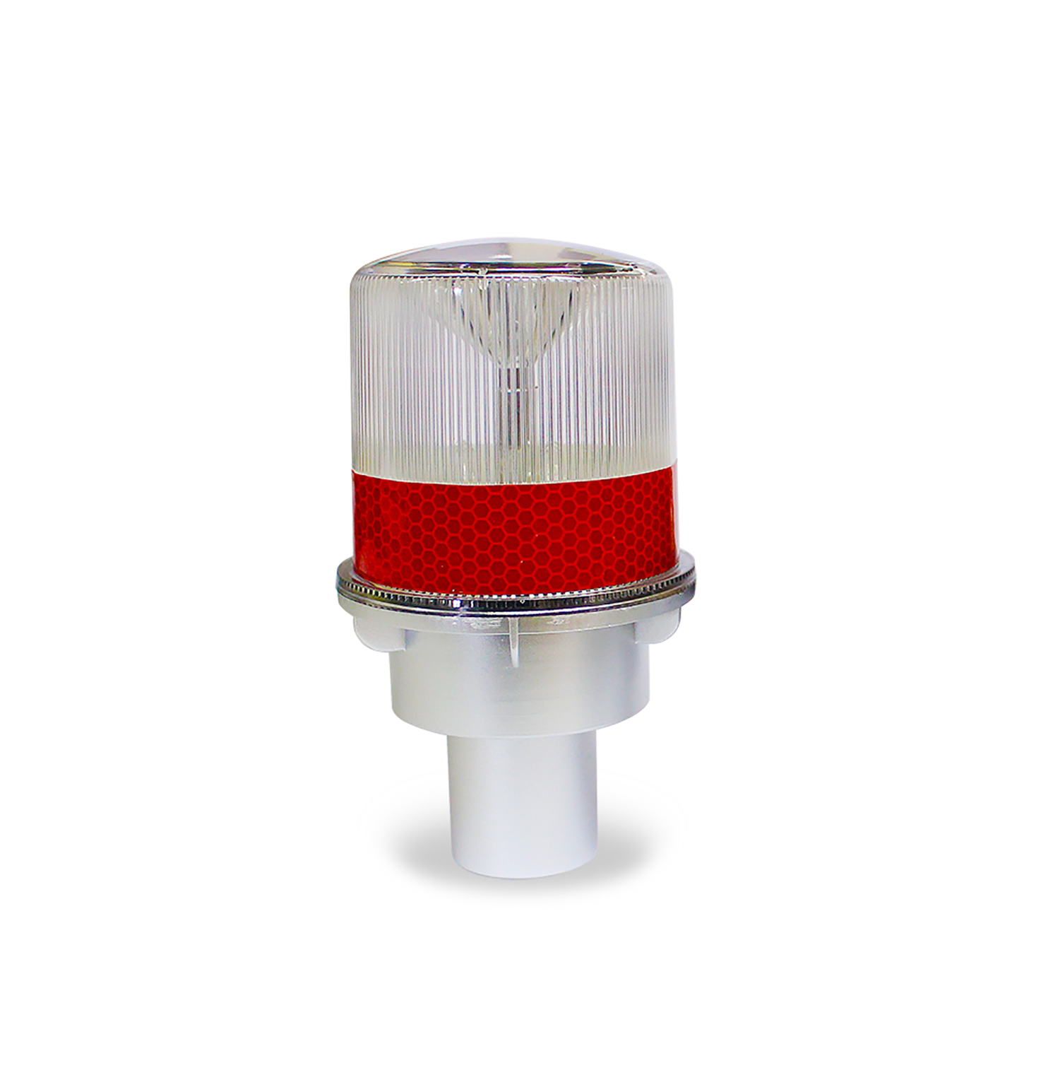 BALIZA DESTELLANTE SOLAR LED COLOR ROJO QRUBBER - 1