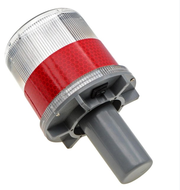 BALIZA DESTELLANTE SOLAR LED COLOR ROJO QRUBBER - 3
