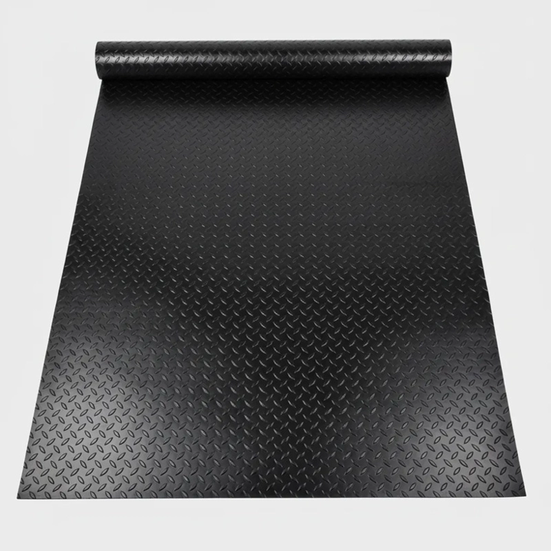 PISO DE GOMA ANTIDESLIZANTE DIAMANTADO NEGRO 1X20MTS QRUBBER - 2