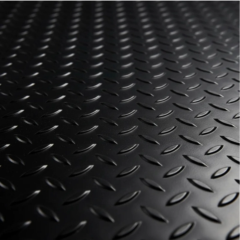 PISO DE GOMA ANTIDESLIZANTE DIAMANTADO NEGRO 1X20MTS QRUBBER - 3