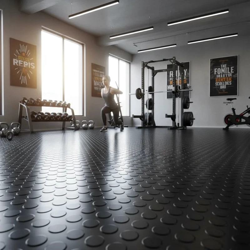 PISO DE GOMA ANTIDESLIZANTE ESTOPEROL NEGRO 1X20MTS QRUBBER - 4