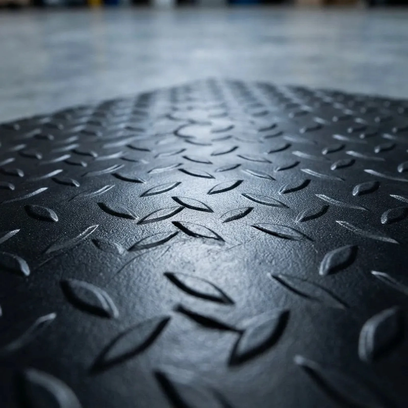 PISO GOMA ANTIDESLIZANTE DIAMANTADO NEGRO 1.20X20MTS QRUBBER - 3