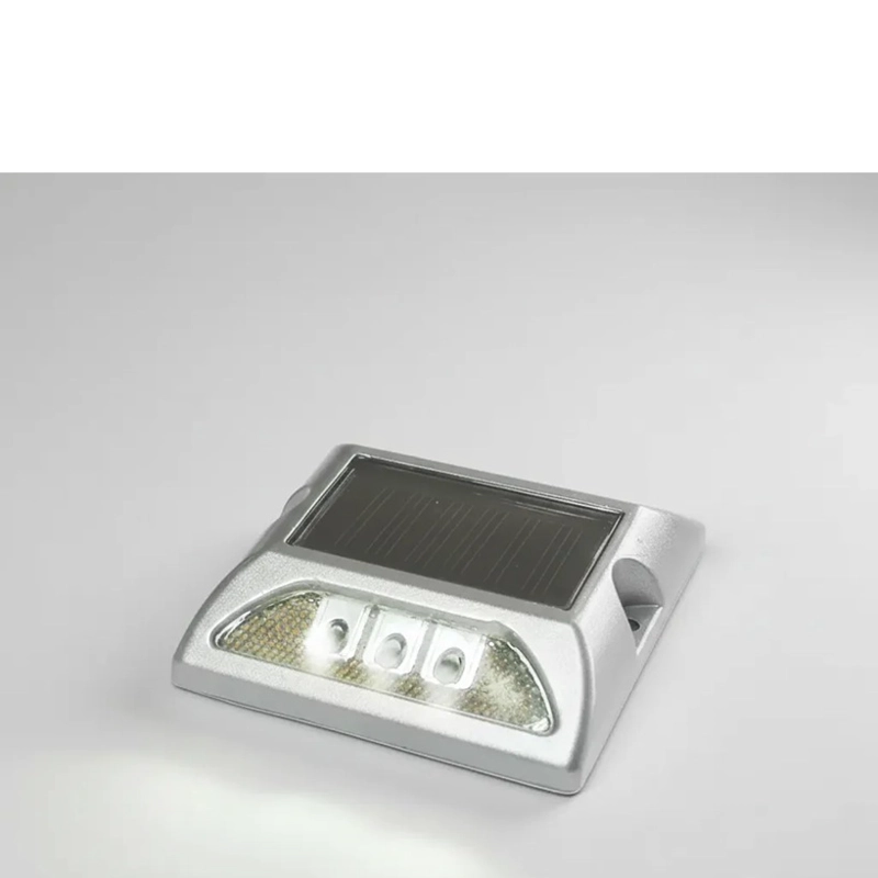 TACHA VIABILIDAD SOLAR SIN VASTAGO DOBLE LED BLANCA QRUBBER - 2
