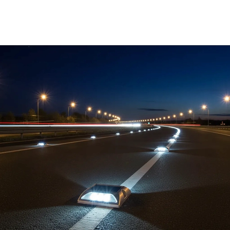 TACHA VIABILIDAD SOLAR SIN VASTAGO DOBLE LED BLANCA QRUBBER - 4