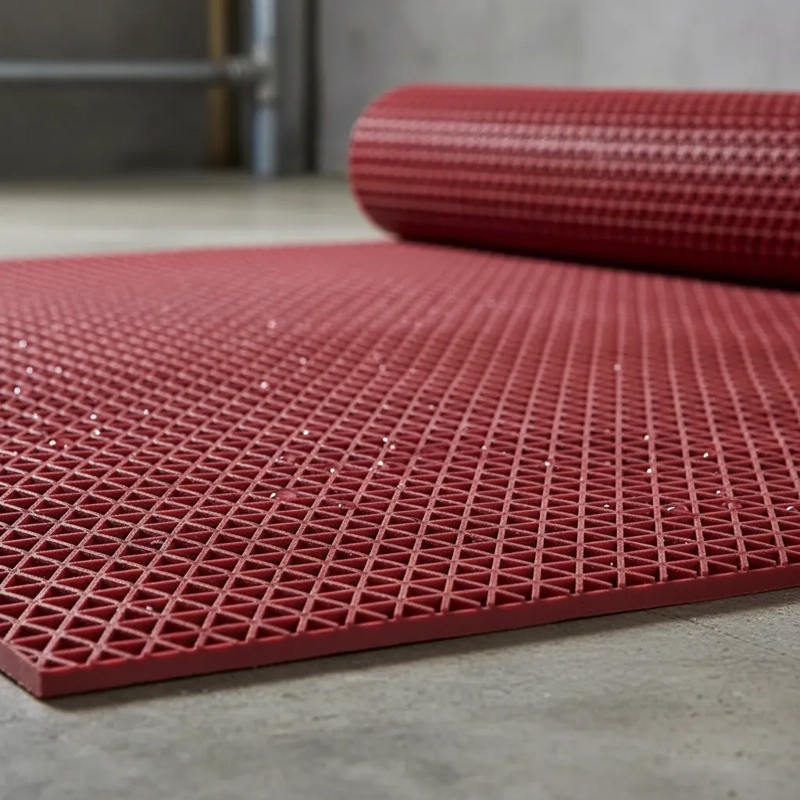 PISO ROLLO WET GRAN S 5MM 1.20 X 15MTS ROJO QRUBBER - 2