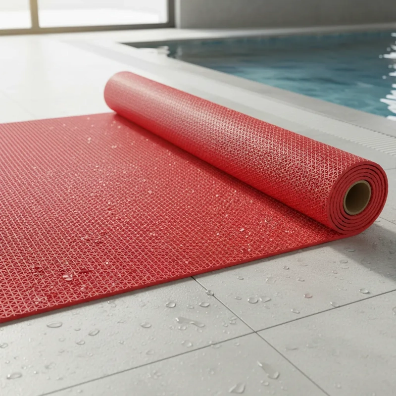 PISO ROLLO WET GRAN S 5MM 1.20 X 15MTS ROJO QRUBBER - 3