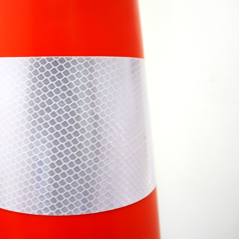 CONO VIAL 90CM 2 CINTAS BASE NORMAL QRUBBER - 2