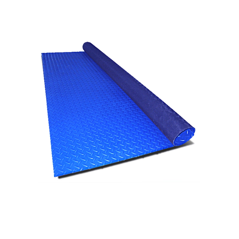 PISO ROLLO DIAMANTADO ANTIFUEGO 3MM AZUL 1,2X10MTS QRUBBER
