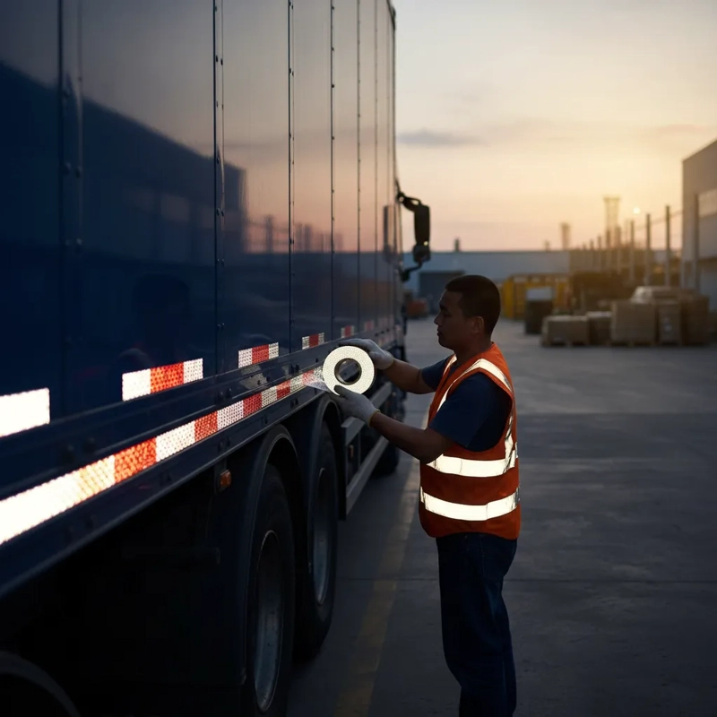 CINTA TIPO REFLECTANTE PARA CAMION 50MM X 50 MTS QRUBBER - 3