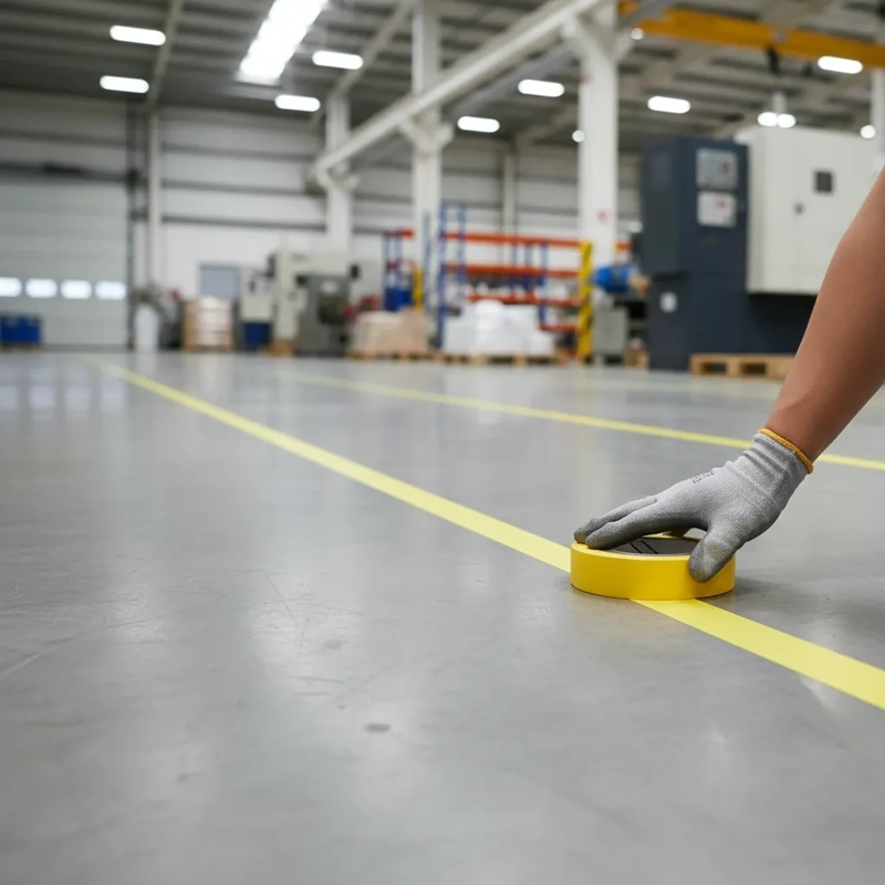 CINTA DEMARCATORIA 25MM X 33 MTS AMARILLO QRUBBER - 2