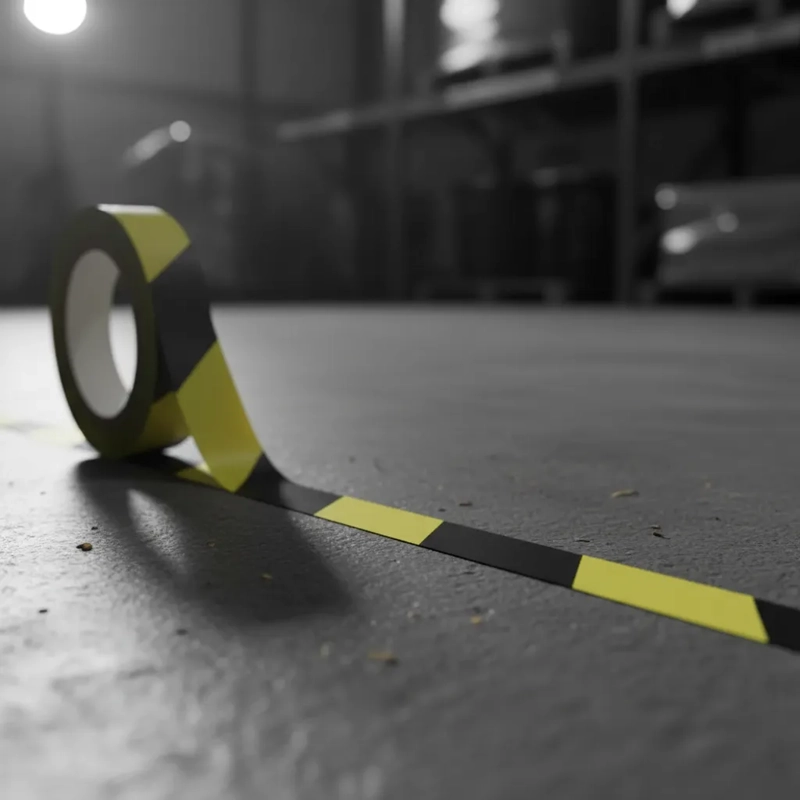 CINTA DEMARCATORIA 25MM X 33 MTS AMARILLO NEGRO QRUBBER - 3