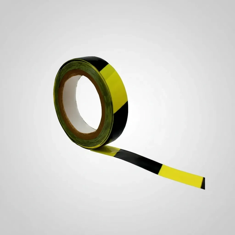 CINTA DEMARCATORIA 25MM X 33 MTS AMARILLO NEGRO QRUBBER - 4