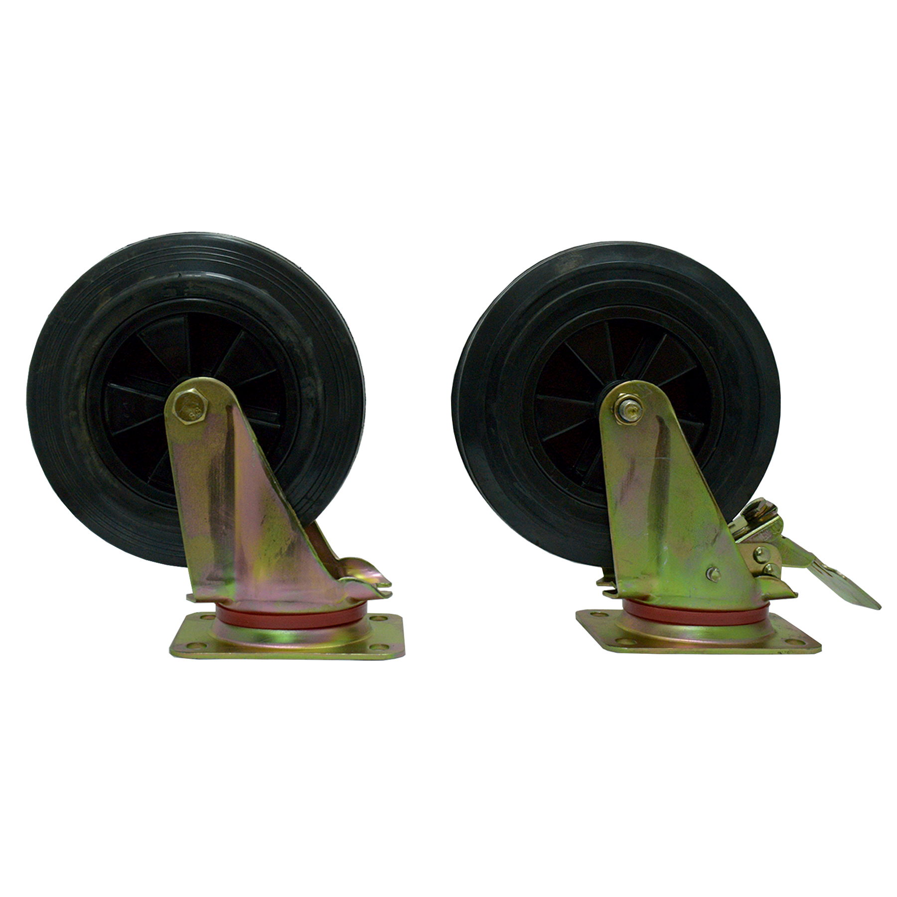 PACK DE 4 RUEDAS PARA CONTENEDORES DE BASURA 1100LTS QRUBBER - 1