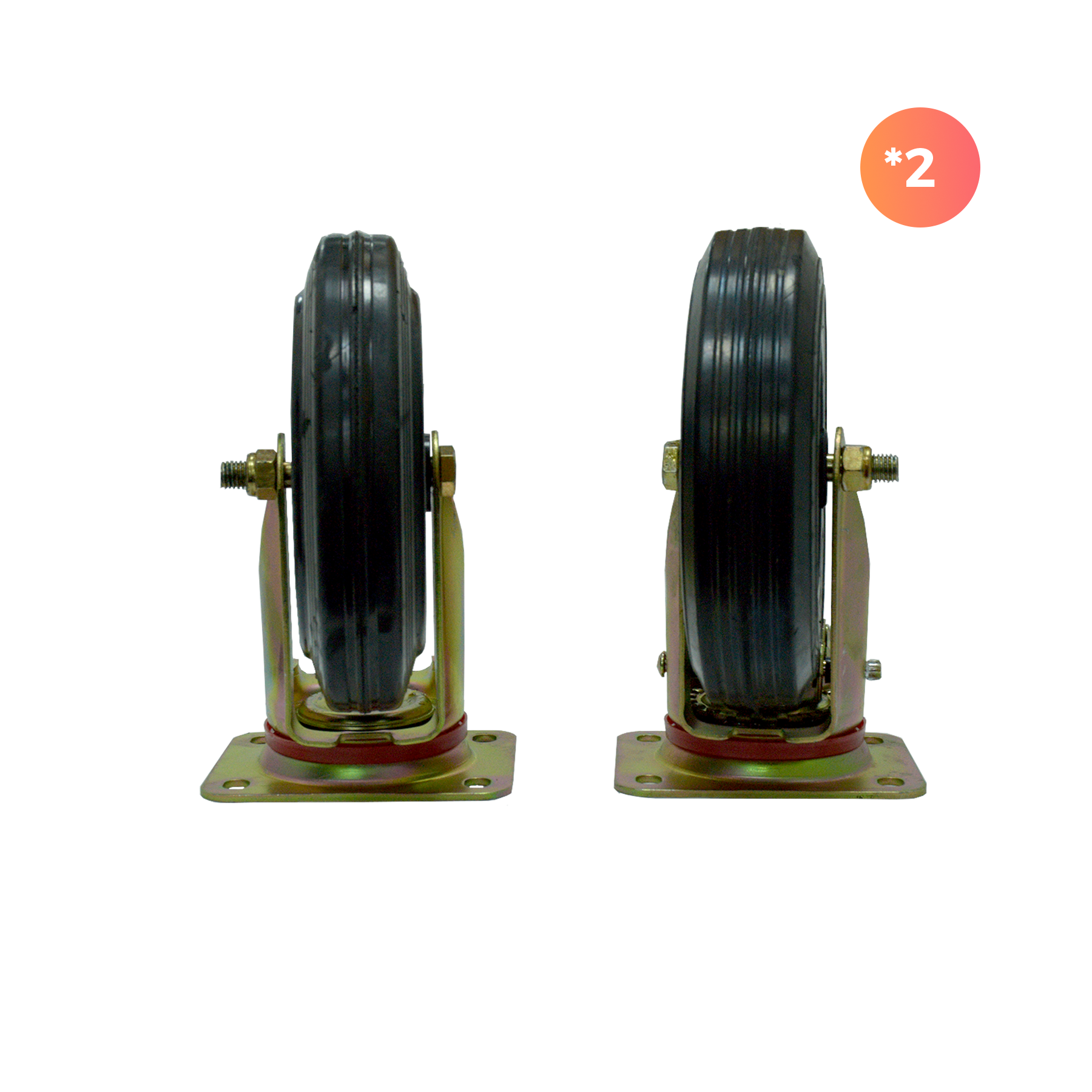 PACK DE 4 RUEDAS PARA CONTENEDORES DE BASURA 1100LTS QRUBBER - 4