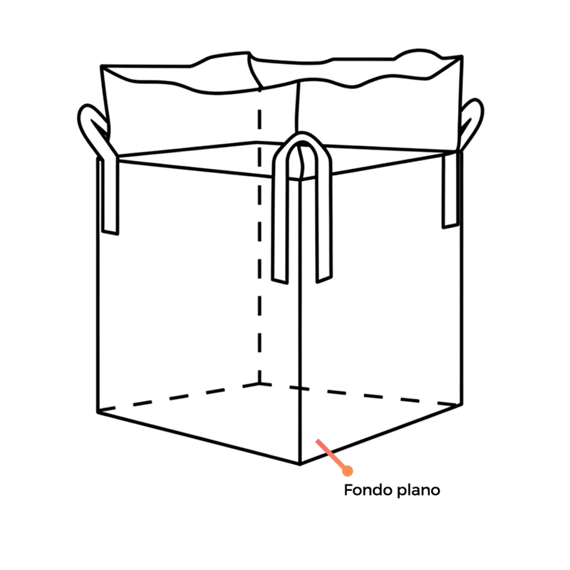 MAXI SACOS 1200 KG PACK 5 UNID 90*120CM FONDO PLANO QRUBBER - 4