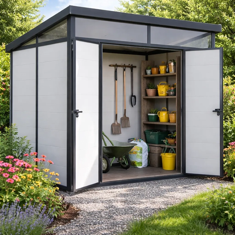 BODEGA ARMABLE JARDIN 3,63 M² 190X192X215CM QRUBBER - 2