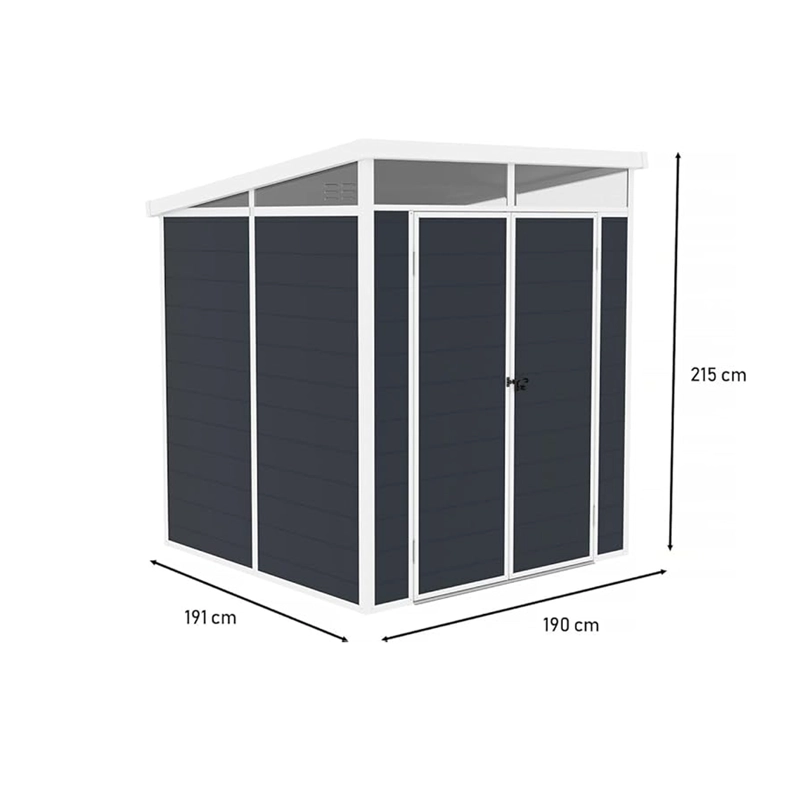 BODEGA ARMABLE JARDIN  4,55 M²  DOS PUERTAS QRUBBER - 6