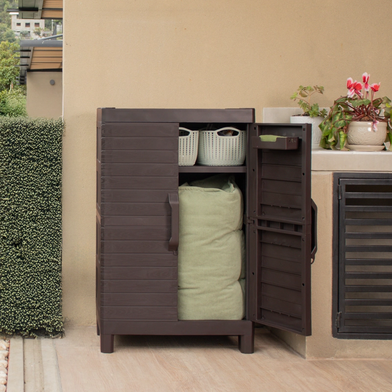 ARMARIO DOS PUERTAS TIPO MADERA TAMAÑO MEDIUM MQ QRUBBER - 7