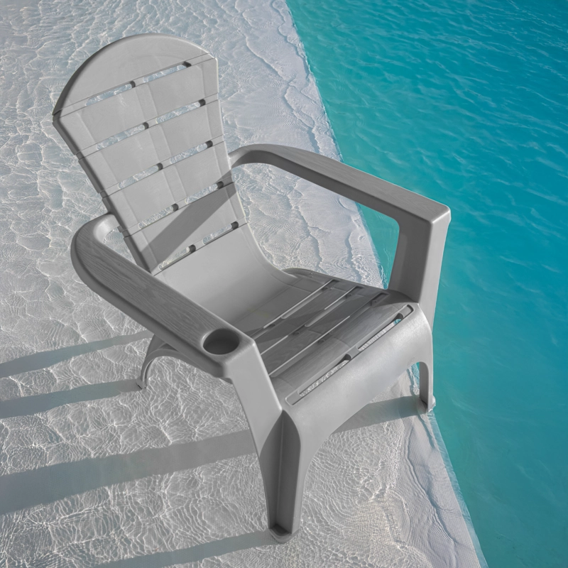 SILLA REPOSERA TERRAZA DE RESINA GRIS MQ QRUBBER - 9