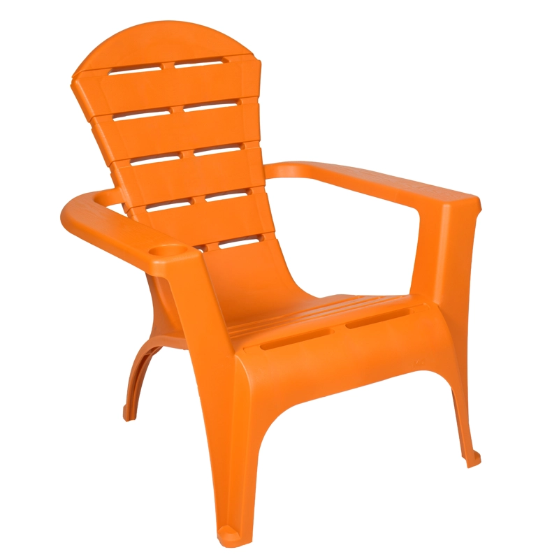 SILLA REPOSERA TERRAZA DE RESINA NARANJA MQ QRUBBER - 2