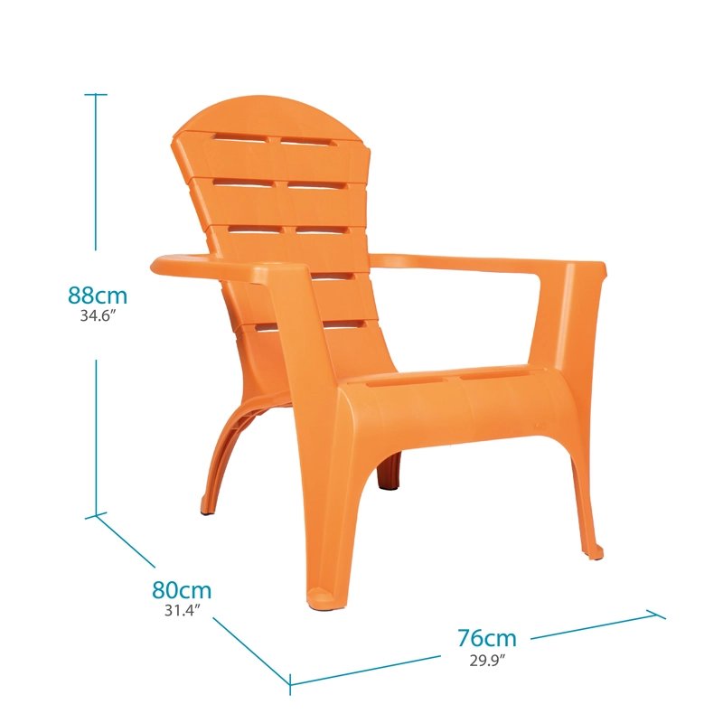 SILLA REPOSERA TERRAZA DE RESINA NARANJA MQ QRUBBER - 3