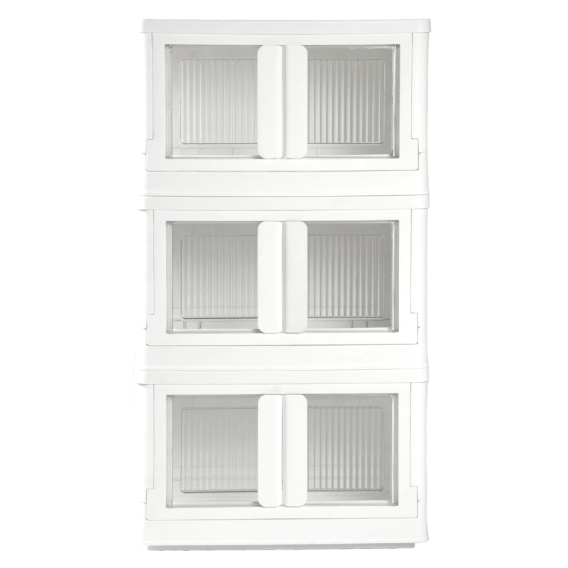 CAJA PLEGABLE ORGANIZADORA 3 NIVELES BLANCA MQ QRUBBER - 1