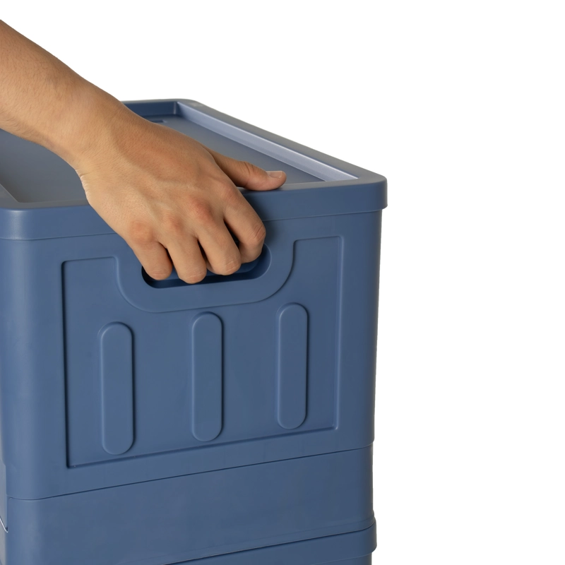 CAJA PLEGABLE ORGANIZADORA 3 NIVELES AZUL MQ QRUBBER - 4