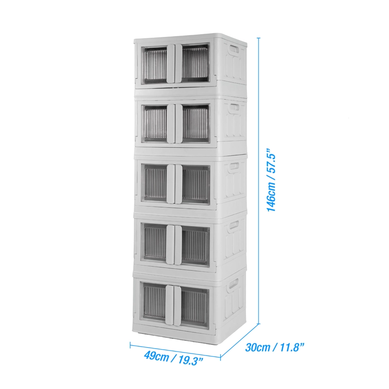 CAJA PLEGABLE ORGANIZADORA 5 NIVELES BLANCA MQ QRUBBER - 3