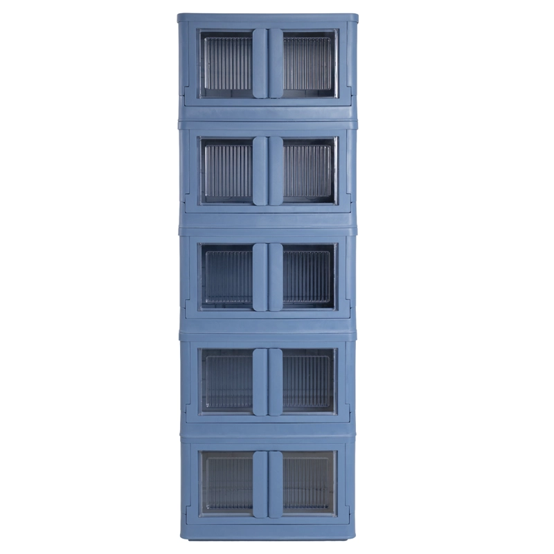 CAJA PLEGABLE ORGANIZADORA 5 NIVELES AZUL MQ QRUBBER - 1
