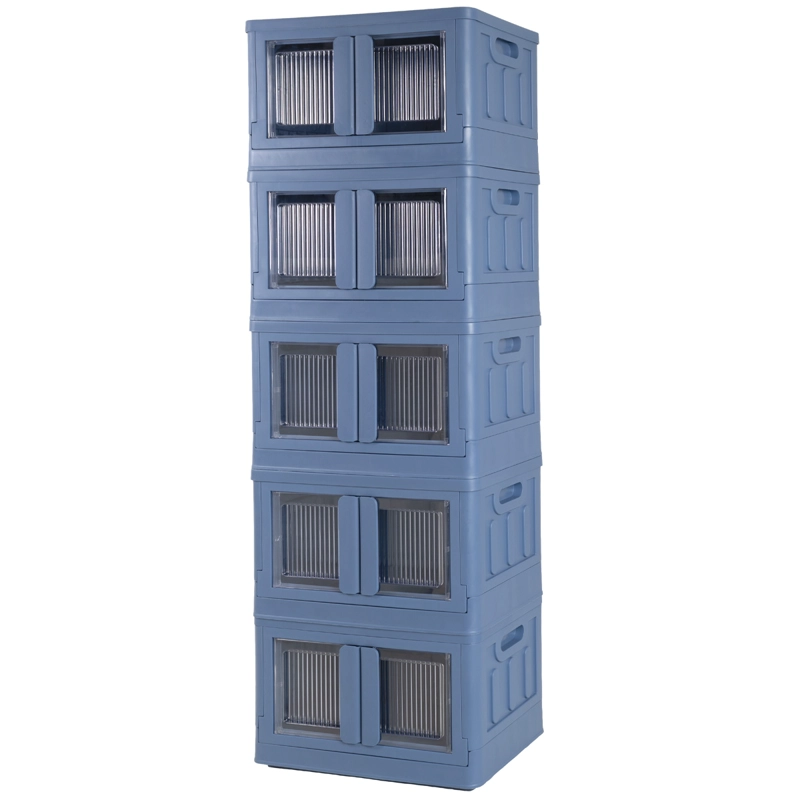 CAJA PLEGABLE ORGANIZADORA 5 NIVELES AZUL MQ QRUBBER - 2