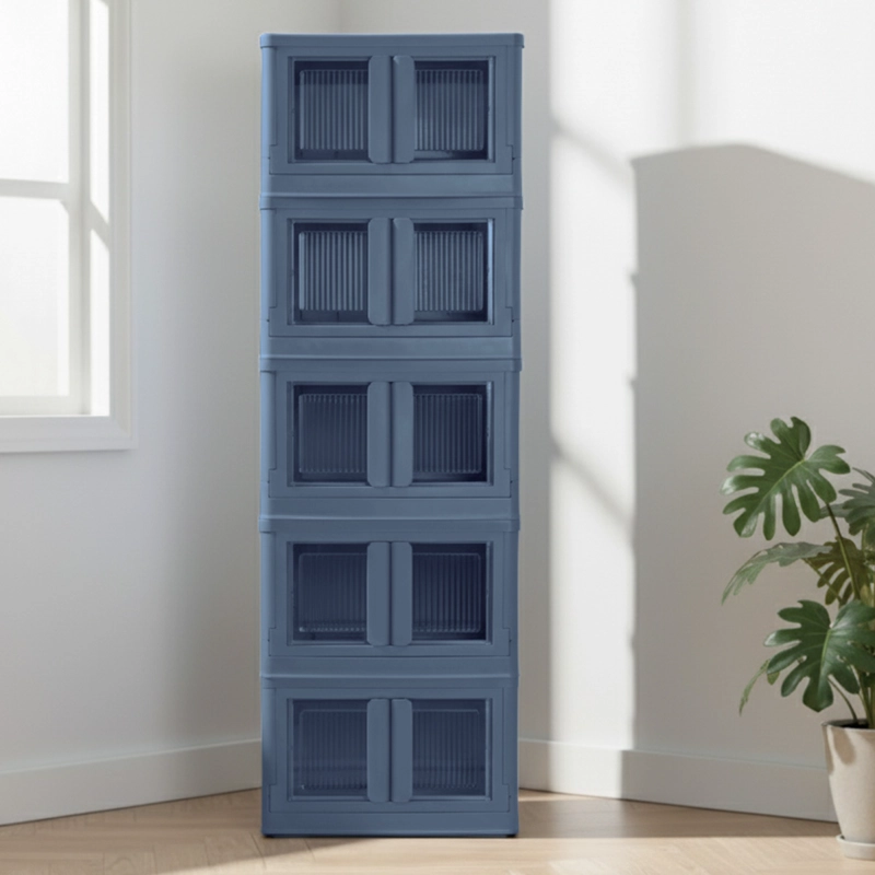 CAJA PLEGABLE ORGANIZADORA 5 NIVELES AZUL MQ QRUBBER - 5