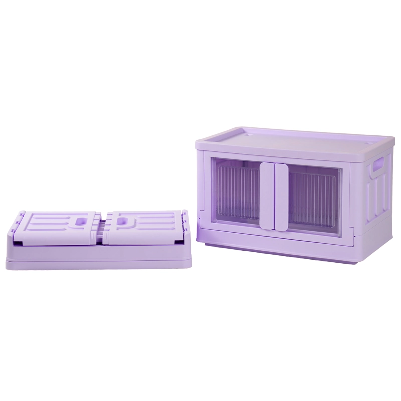 CAJA PLEGABLE ORGANIZADORA 5 NIVELES LILA MQ QRUBBER - 4