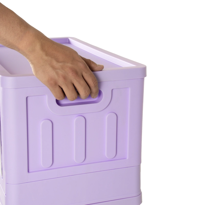 CAJA PLEGABLE ORGANIZADORA 5 NIVELES LILA MQ QRUBBER - 6