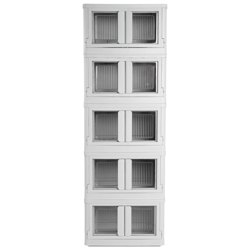 CAJA PLEGABLE ORGANIZADORA 5 NIVELES GRIS MQ QRUBBER - 1