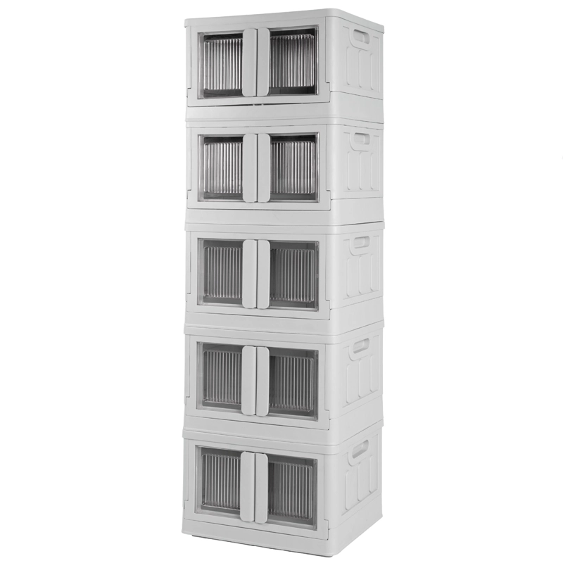 CAJA PLEGABLE ORGANIZADORA 5 NIVELES GRIS MQ QRUBBER - 2