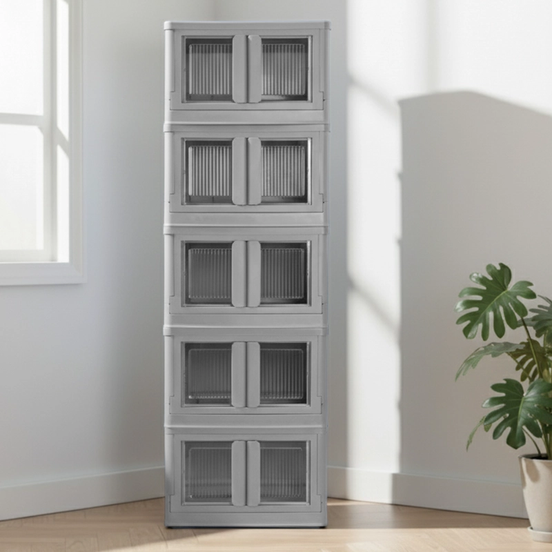 CAJA PLEGABLE ORGANIZADORA 5 NIVELES GRIS MQ QRUBBER - 5