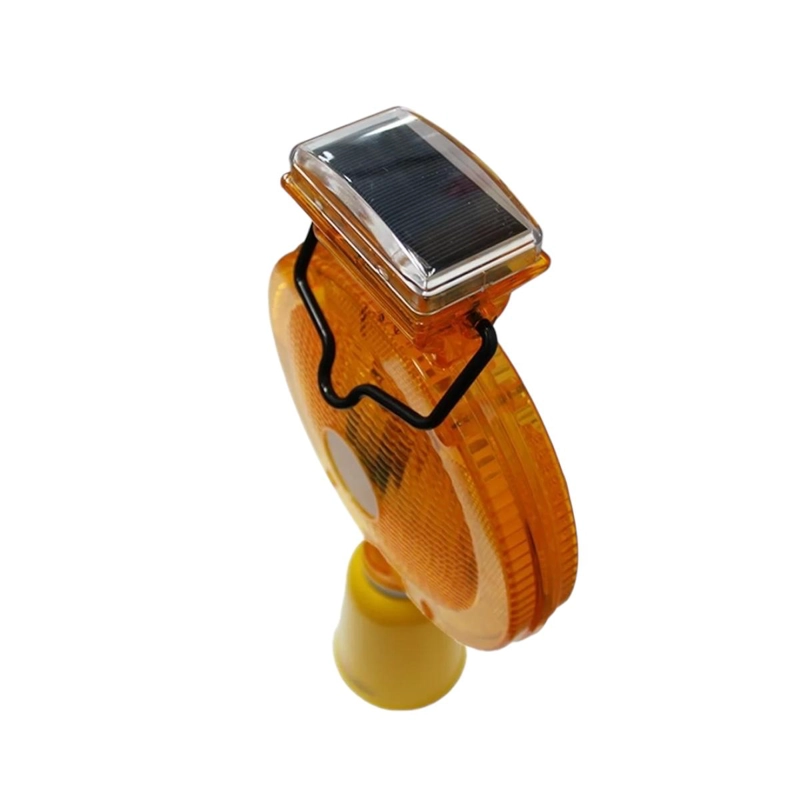 LAMPARA SOLAR DESTELLANTE CON CONO COLOR AMBAR QRUBBER - 2