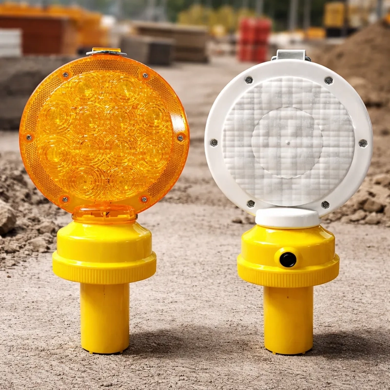 LAMPARA DESTELLANTE PARA CONO AMBAR-BLANCO QRUBBER - 3