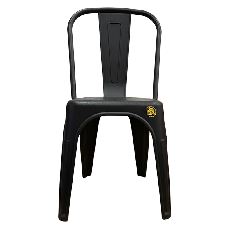 SILLA TOLIX PLASTICA NEGRA INTERIOR EXTERIOR MQ QRUBBER - 1