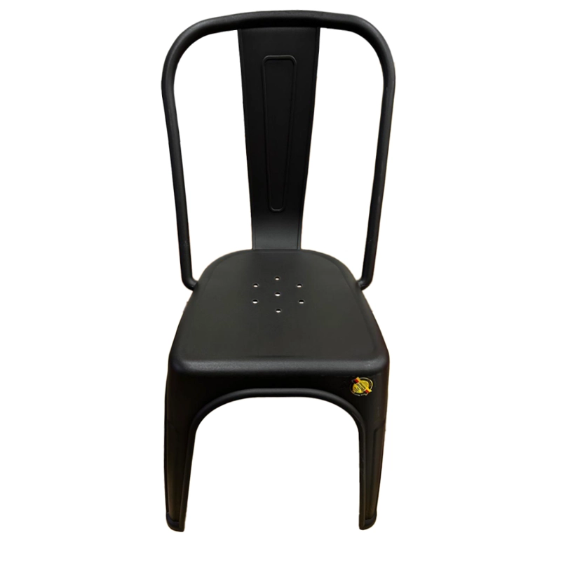 SILLA TOLIX PLASTICA NEGRA INTERIOR EXTERIOR MQ QRUBBER - 2