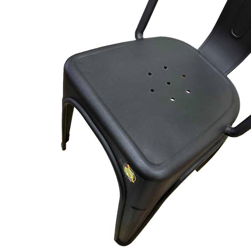 SILLA TOLIX PLASTICA NEGRA INTERIOR EXTERIOR MQ QRUBBER - 3
