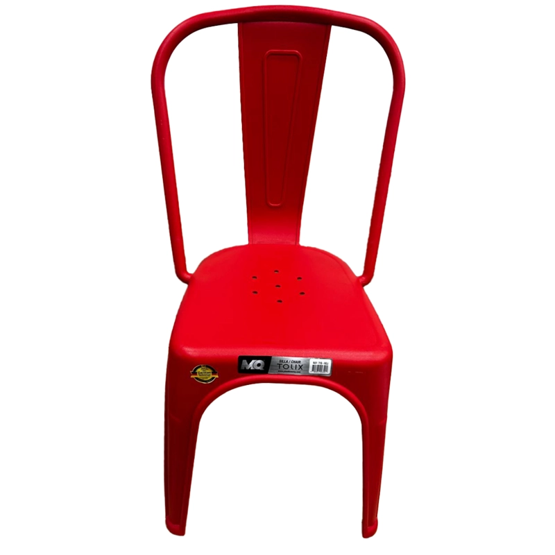 SILLA TOLIX PLASTICA ROJA INTERIOR EXTERIOR MQ QRUBBER - 2
