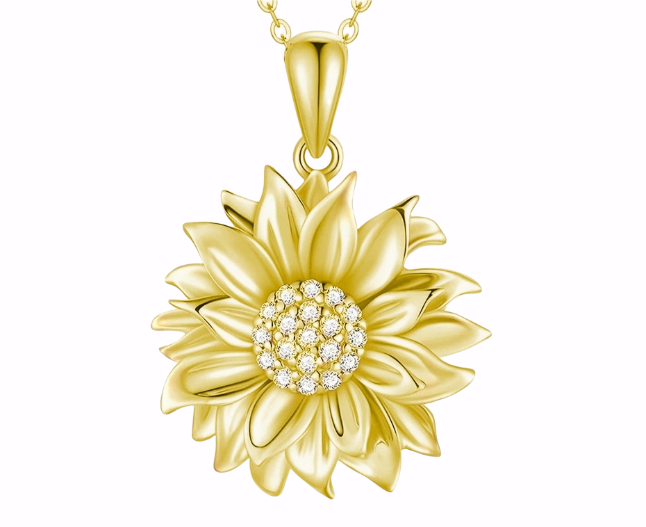 COLLAR GIRASOL PLATA 925 - 1
