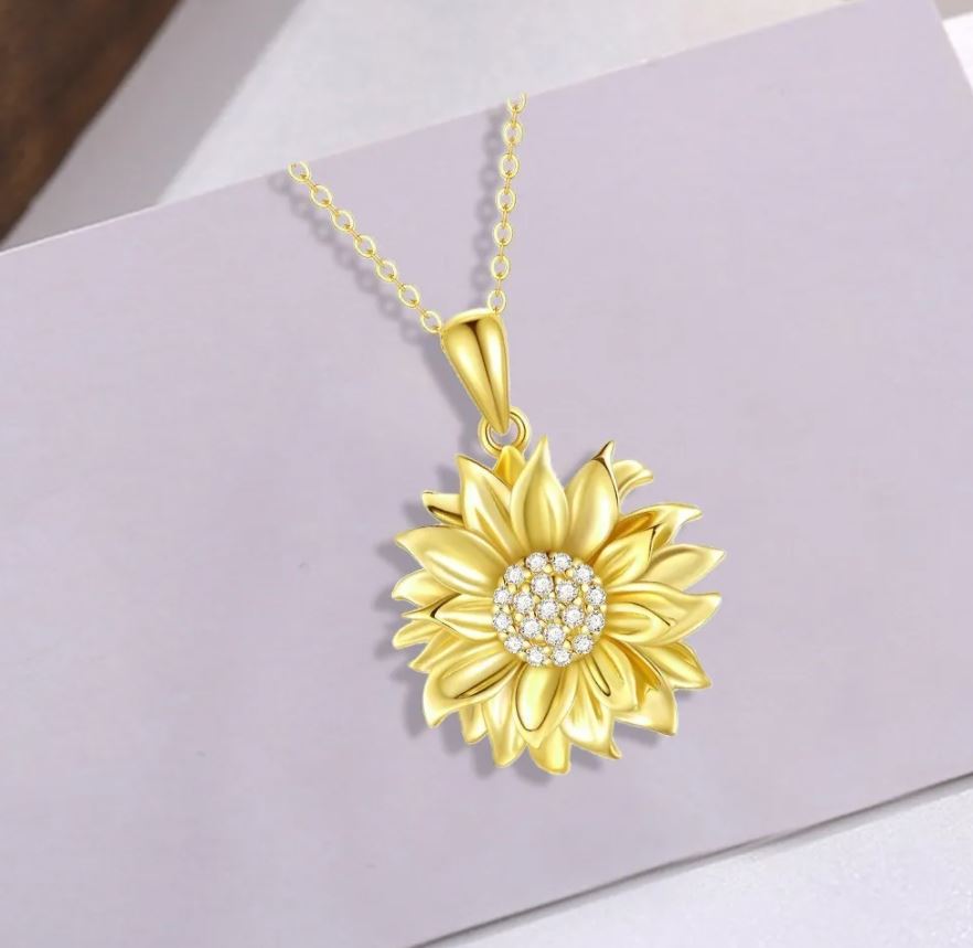 COLLAR GIRASOL PLATA 925 - 2