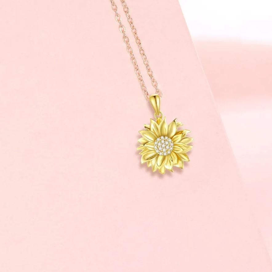 COLLAR GIRASOL PLATA 925 - 3